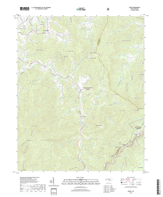 Cruso North Carolina US Topo Map Image