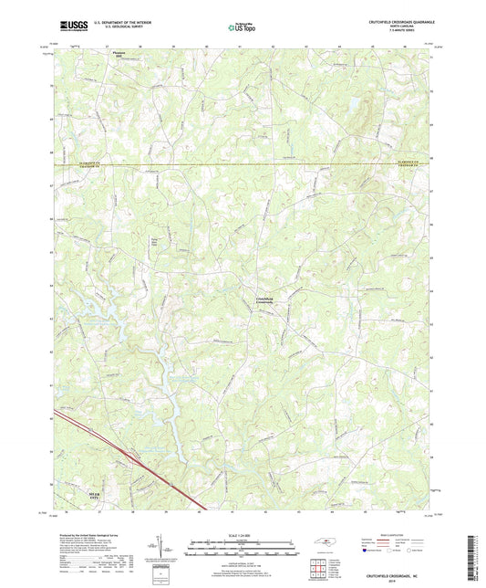 Crutchfield Crossroads North Carolina US Topo Map Image