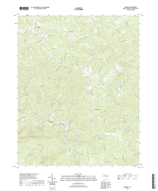 Danbury North Carolina US Topo Map Image