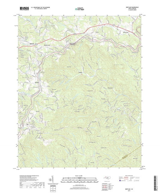 Deep Gap North Carolina US Topo Map Image