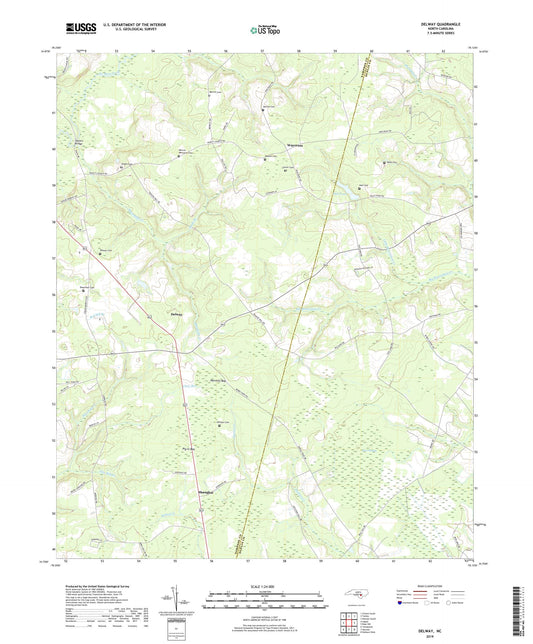 Delway North Carolina US Topo Map Image