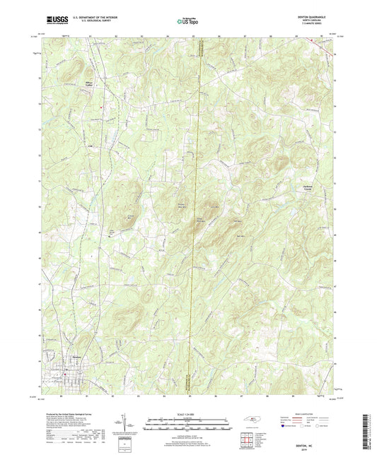 Denton North Carolina US Topo Map Image