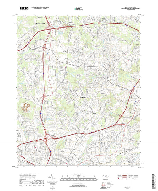 Derita North Carolina US Topo Map Image