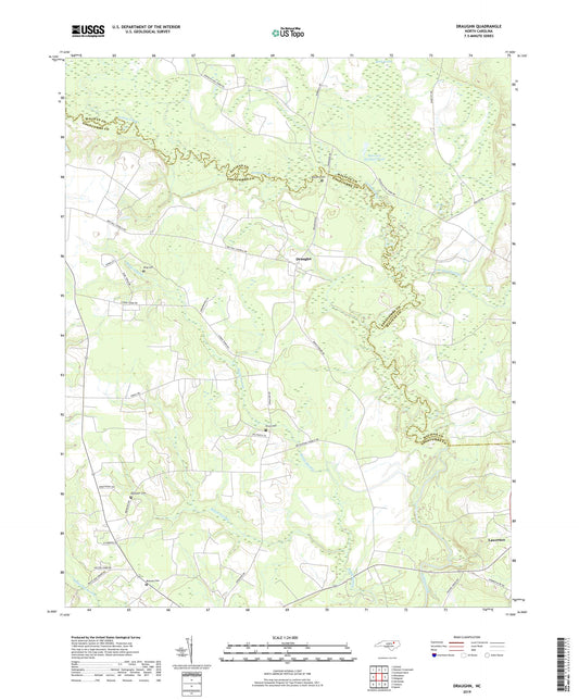 Draughn North Carolina US Topo Map Image