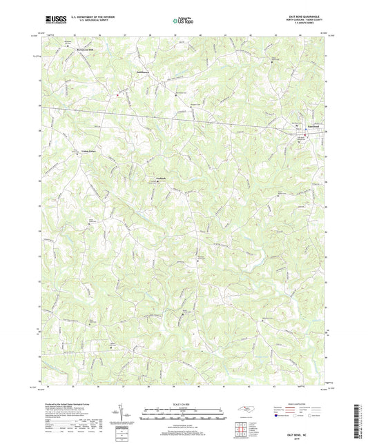 East Bend North Carolina US Topo Map Image