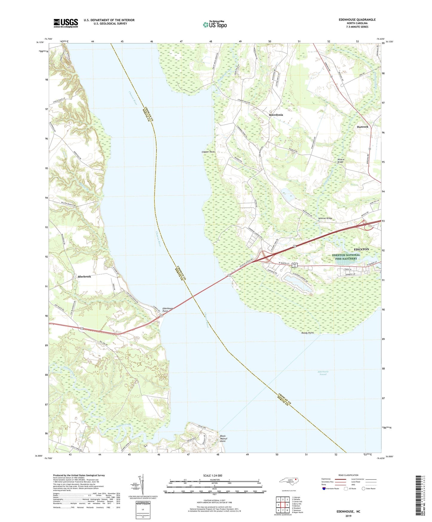 Edenhouse North Carolina US Topo Map Image