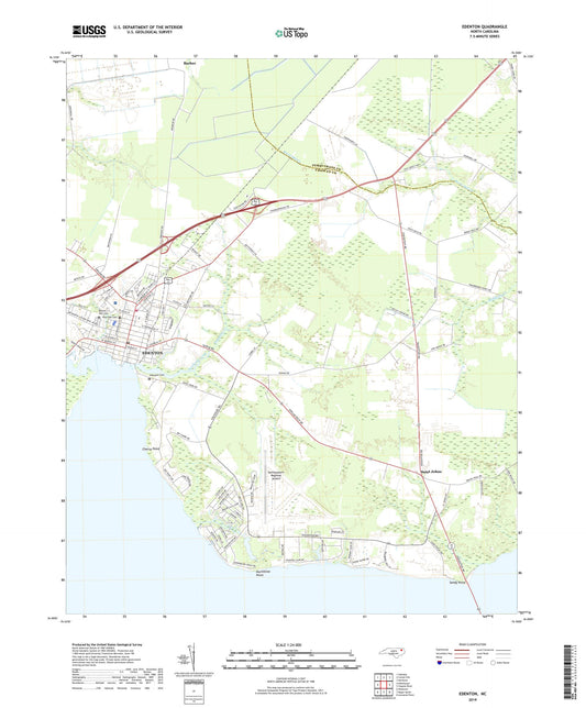 Edenton North Carolina US Topo Map Image