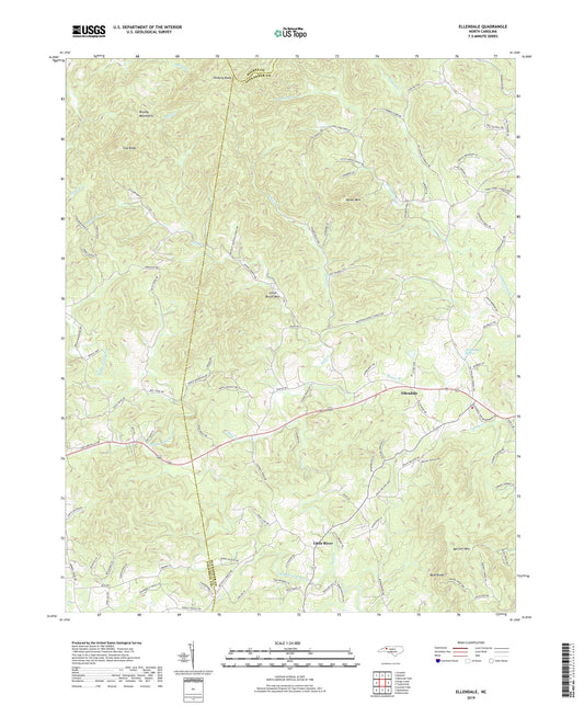 Ellendale North Carolina US Topo Map Image