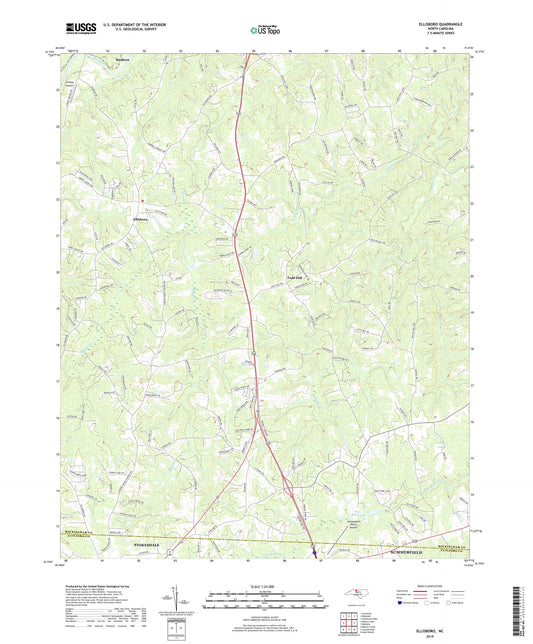 Ellisboro North Carolina US Topo Map Image