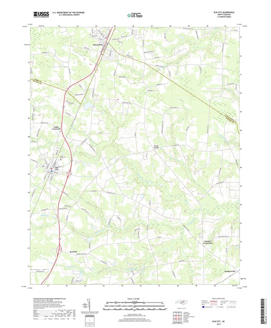 Elm City North Carolina US Topo Map Image
