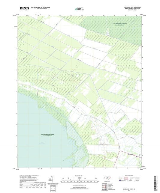 Engelhard West North Carolina US Topo Map Image