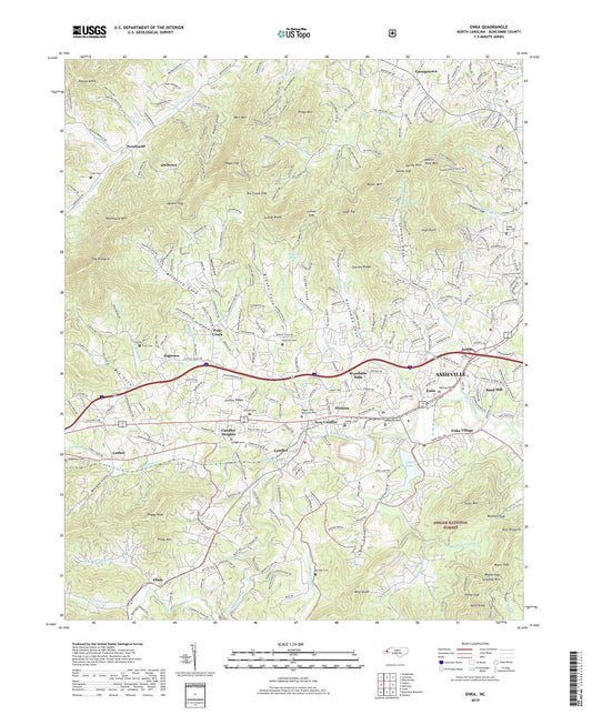 Enka North Carolina US Topo Map Image