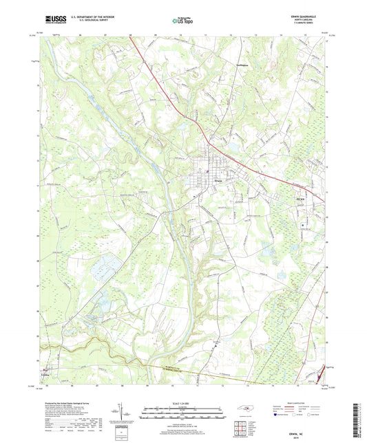 Erwin North Carolina US Topo Map Image