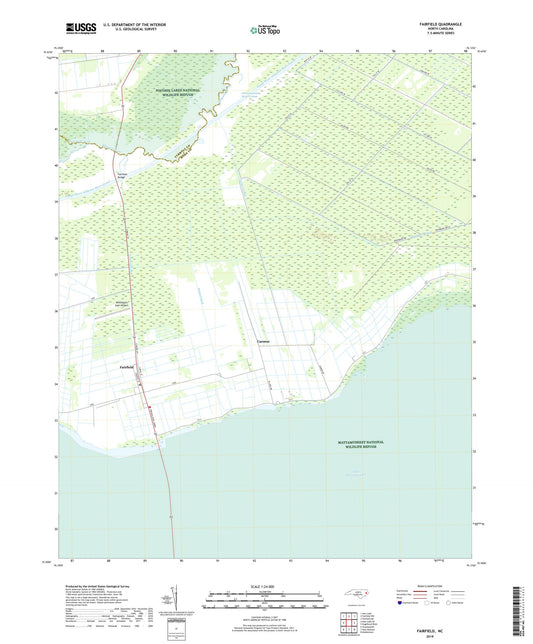 Fairfield North Carolina US Topo Map Image