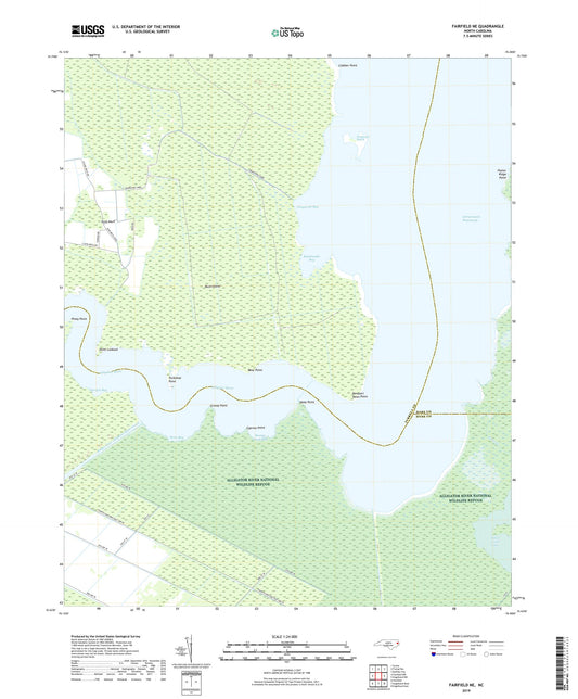 Fairfield NE North Carolina US Topo Map Image