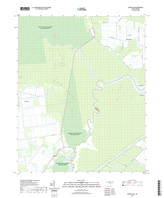 Fairfield NW North Carolina US Topo Map Image