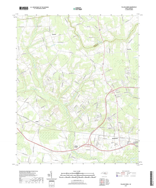 Falling Creek North Carolina US Topo Map Image