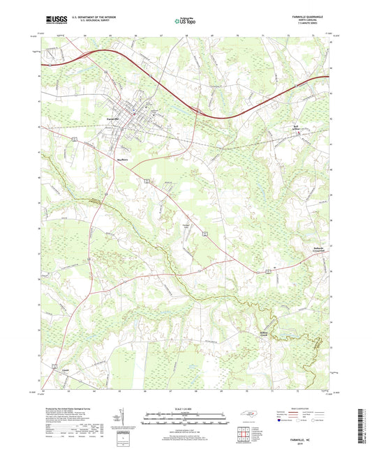 Farmville North Carolina US Topo Map Image