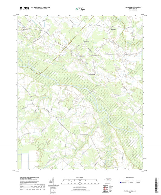 Fort Barnwell North Carolina US Topo Map Image
