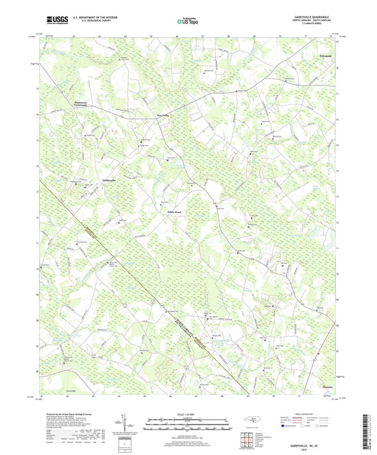 Gaddysville North Carolina US Topo Map Image