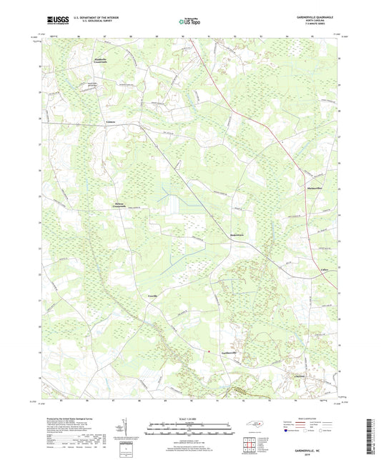 Gardnerville North Carolina US Topo Map Image