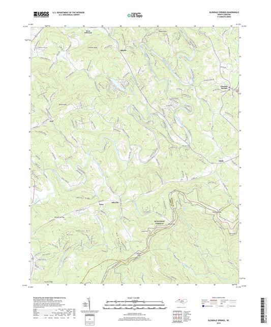 Glendale Springs North Carolina US Topo Map Image