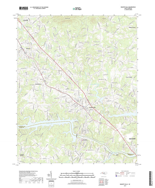 Granite Falls North Carolina US Topo Map Image
