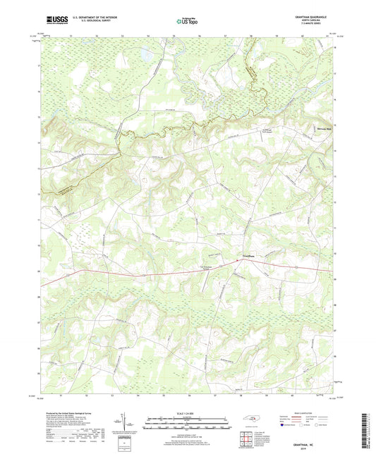 Grantham North Carolina US Topo Map Image