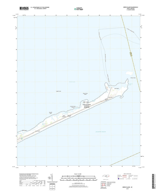 Green Island North Carolina US Topo Map Image