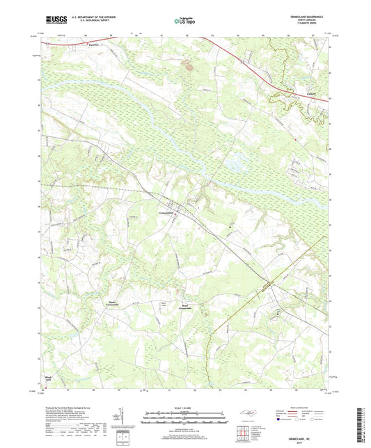 Grimesland North Carolina US Topo Map Image