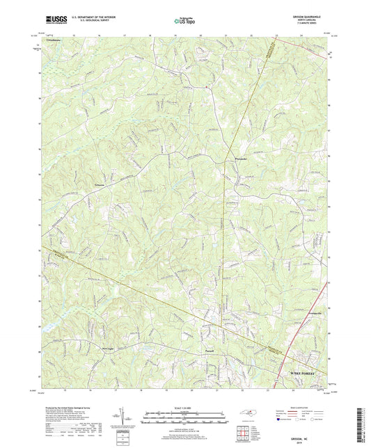 Grissom North Carolina US Topo Map Image