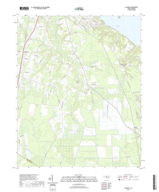 Hackney North Carolina US Topo Map Image