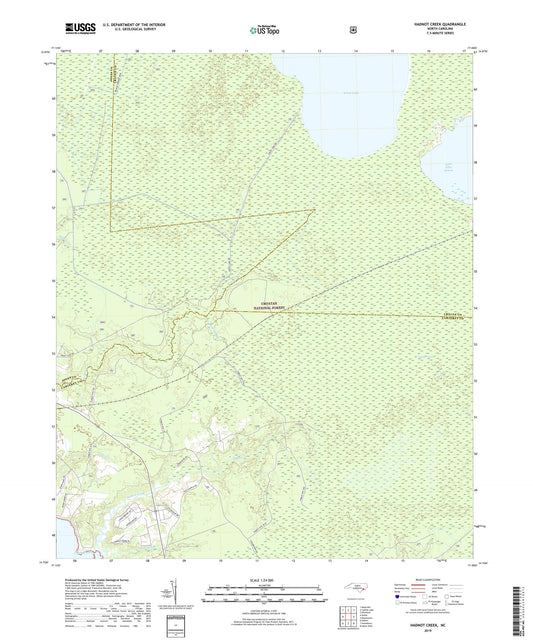 Hadnot Creek North Carolina US Topo Map Image