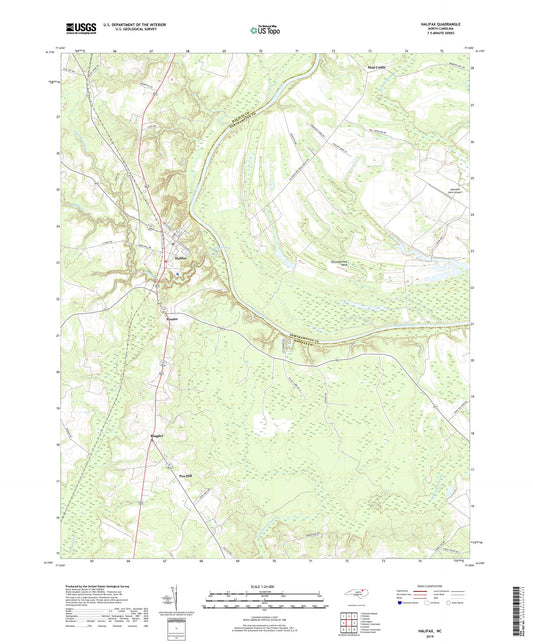 Halifax North Carolina US Topo Map Image