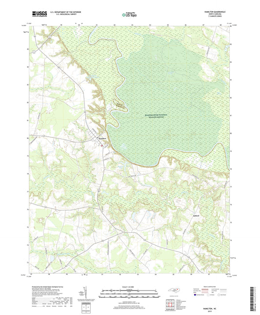 Hamilton North Carolina US Topo Map Image