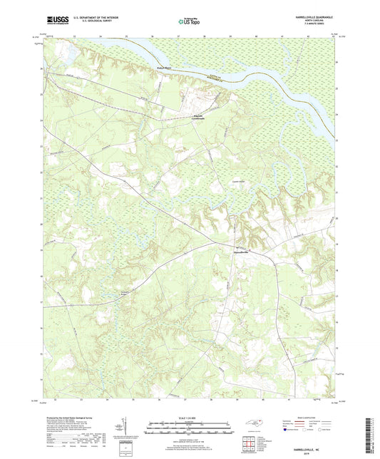 Harrellsville North Carolina US Topo Map Image