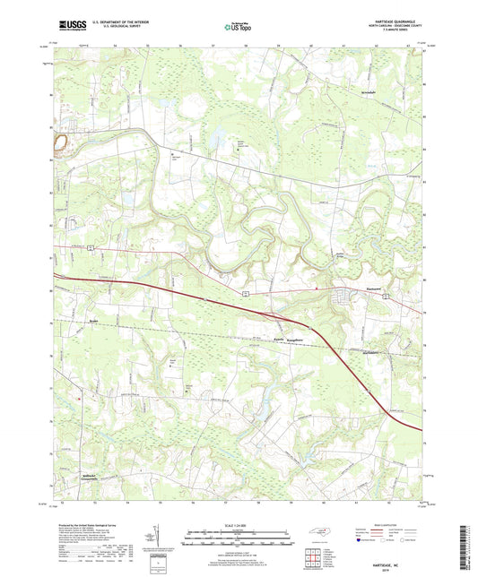 Hartsease North Carolina US Topo Map Image