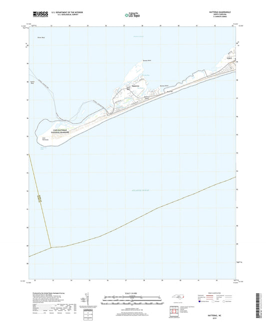 Hatteras North Carolina US Topo Map Image