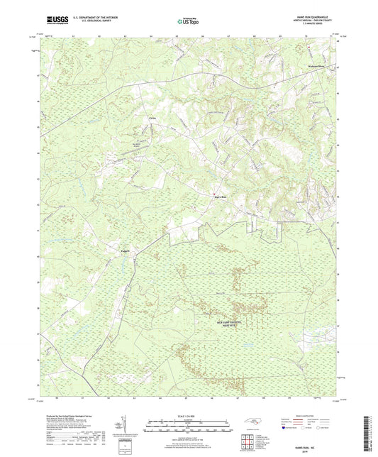 Haws Run North Carolina US Topo Map Image