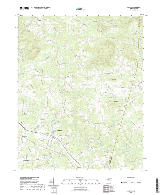 Hiddenite North Carolina US Topo Map Image