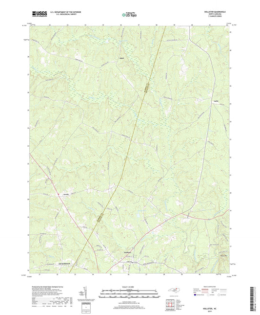 Hollister North Carolina US Topo Map Image