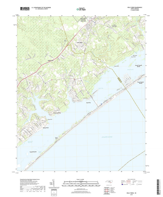 Holly Ridge North Carolina US Topo Map Image