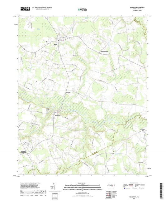 Hookerton North Carolina US Topo Map Image