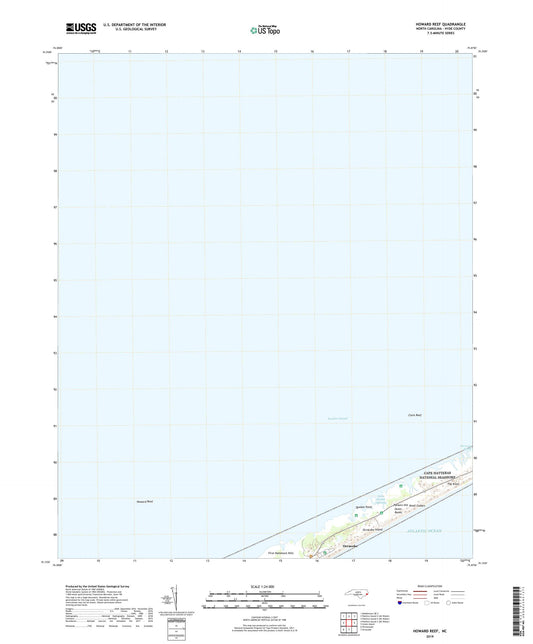 Howard Reef North Carolina US Topo Map Image