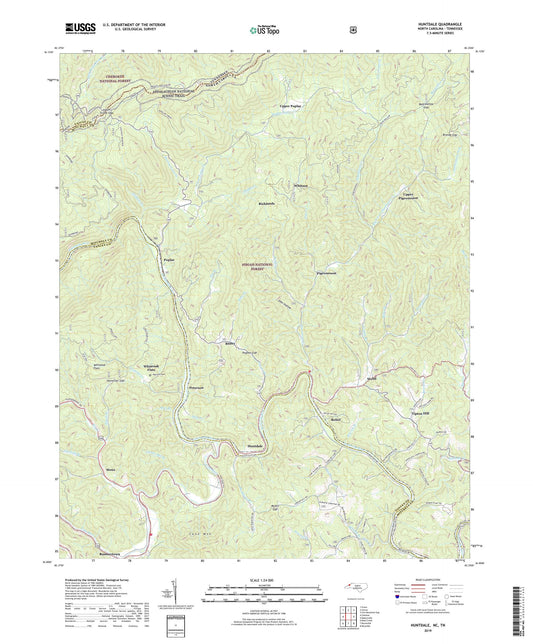 Huntdale North Carolina US Topo Map Image
