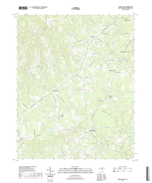 Hurdle Mills North Carolina US Topo Map Image