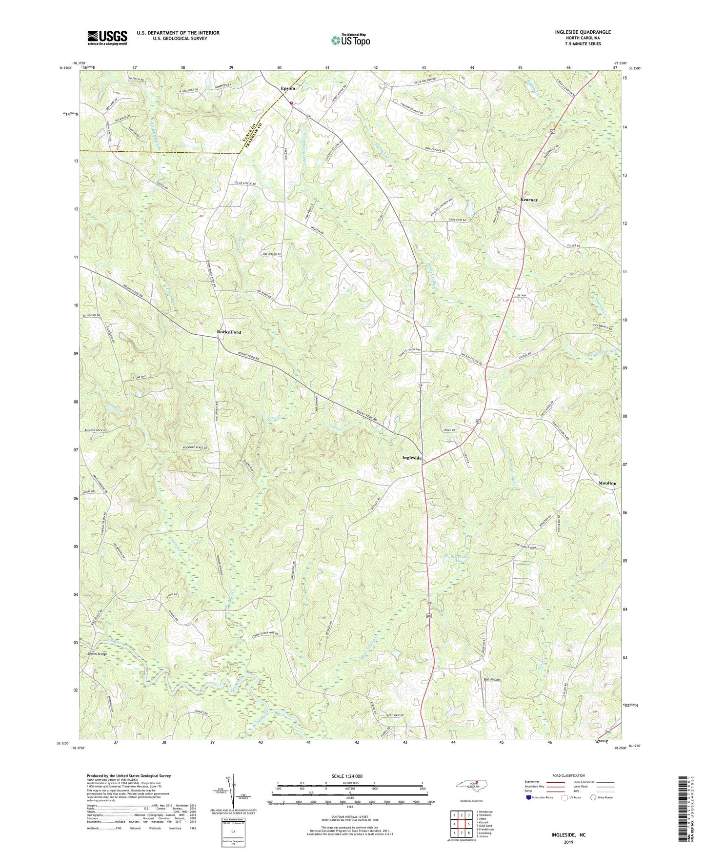 Ingleside North Carolina US Topo Map Image