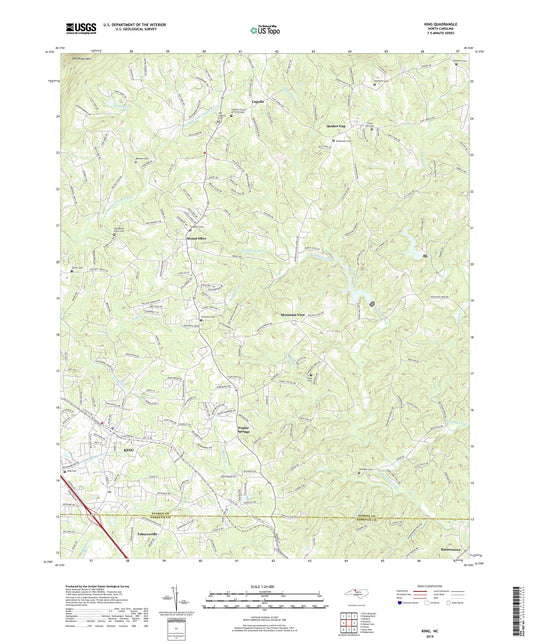 King North Carolina US Topo Map Image