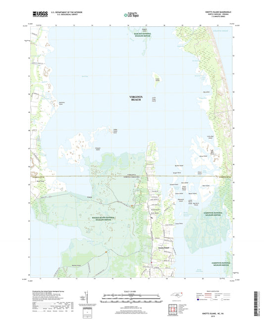 Knotts Island North Carolina US Topo Map Image