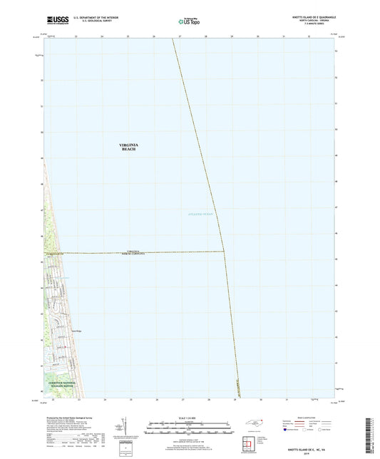 Knotts Island OE E North Carolina US Topo Map Image